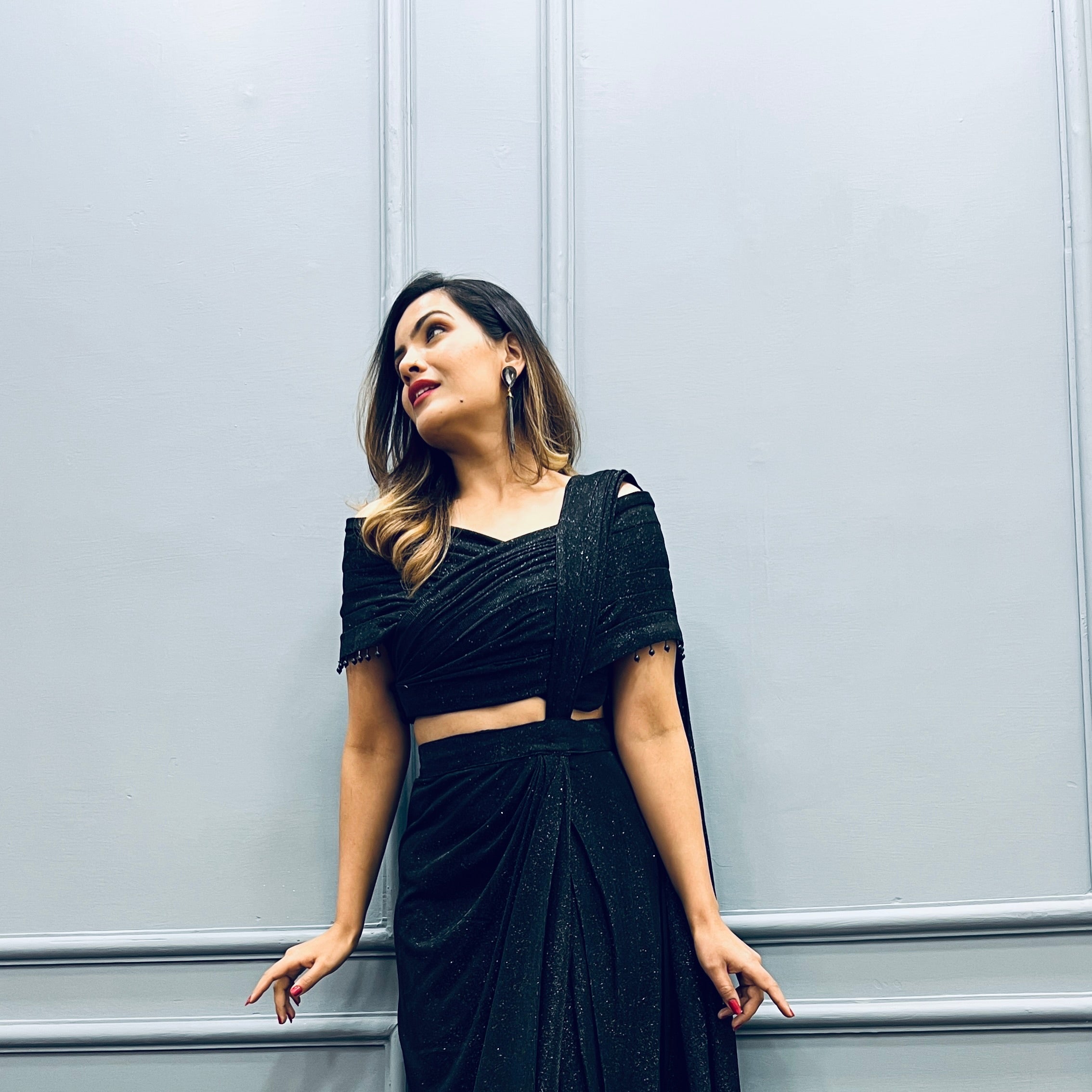 Indowestern & Designer cocktail Pre-draped saree