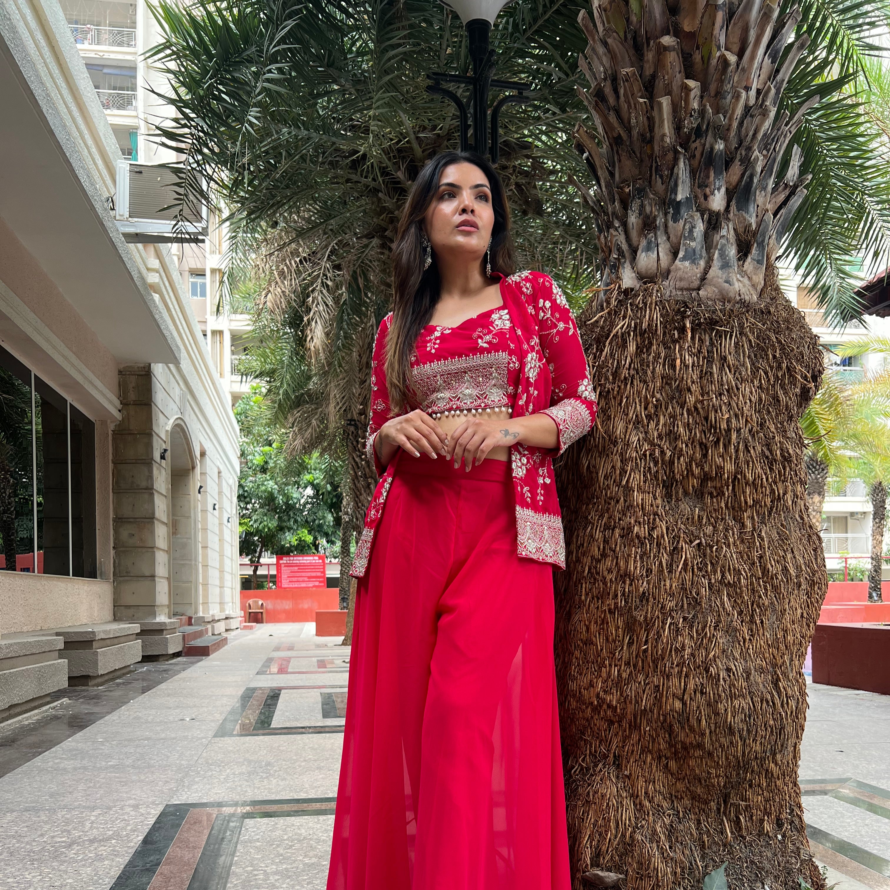 Georgeous 3pc Palazzo dress with jacket in royal blue perfect for all occasions