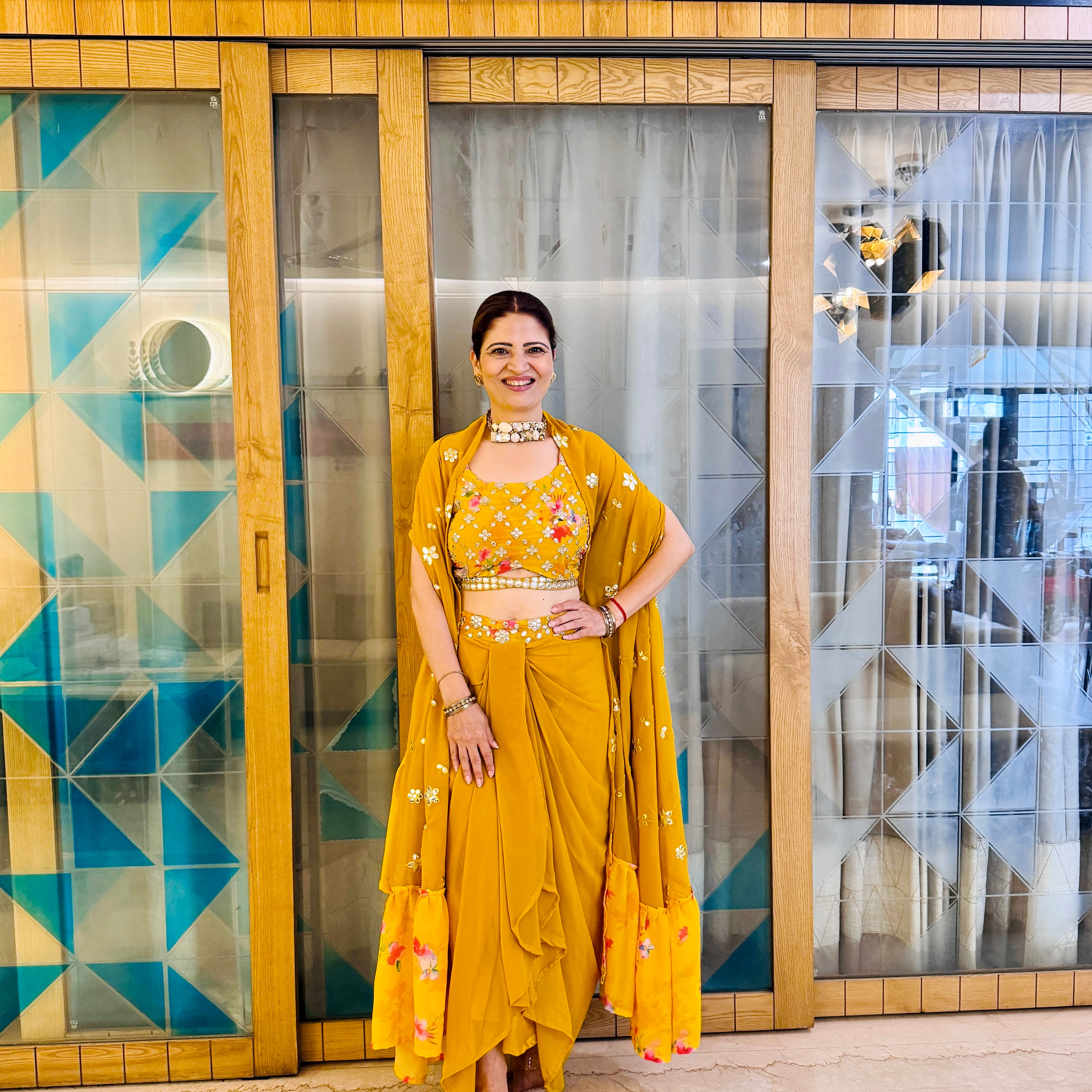 Sarong dress for mehendi /wedding mehendi & sangeet outfit