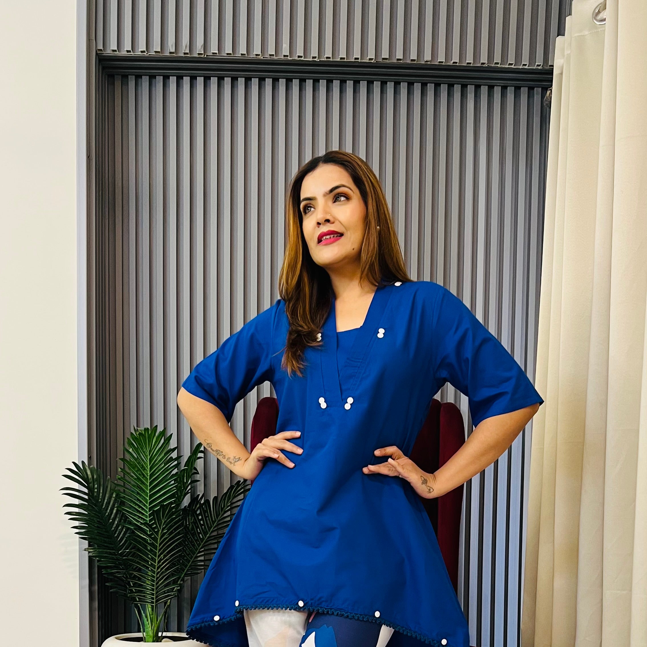 Designer Cord-set in blue colour perfect for your ,Daily wear and office wear