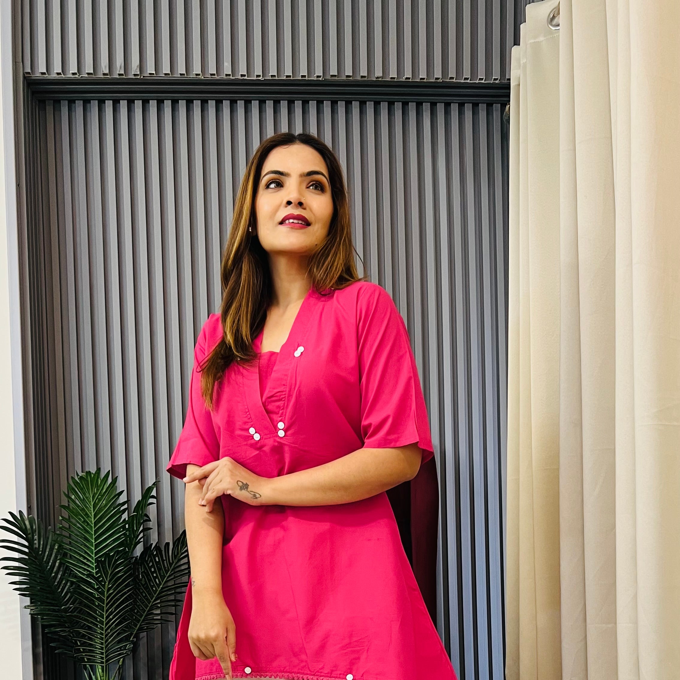 Designer Cord-set in hot pink colour perfect for your ,Daily wear and office wear